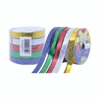 Fita plastica decorativa 15mmx50m - SORTIDO HOLOGRÁFICA - PCT C/ 5