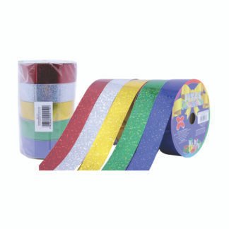 Fita plastica decorativa 30mmx50m - SORTIDO HOLOGRÁFICA - PCT C/ 5