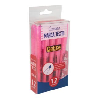 Marca Texto Rosa Cx C/ 12 Pcs