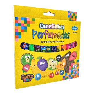 CANETINHA HIDROCOR 12 CORES CHEIRO DE FRUTAS