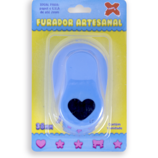 Furador De Eva 38Mm - Coração - Blister Individual