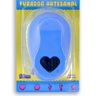 Furador De Eva 50Mm - Coração - Blister Individual