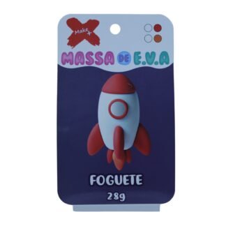 MASSA DE EVA BLISTER POTE C/ 4 CORES 28GR - FOGUETE