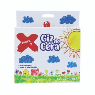 GIZ DE CERA C/ CAPA 12 CORES REDONDO 8X80MM 48GR