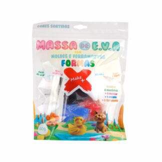 KIT MASSA DE EVA COM MOLDES E FERRAMENTAS - FORMAS 60G