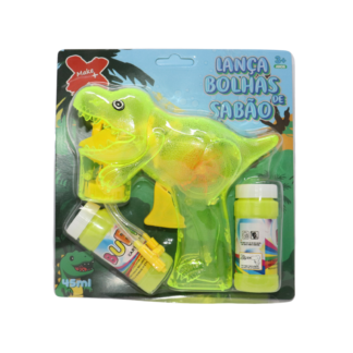 LANÇA BOLHAS DE SABÃO DINOSSAURO C/ LUZ 45ML BLISTER UNT