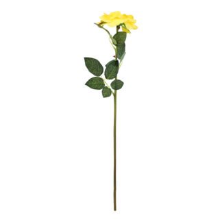 Rosa Francesa 11 cm - 57 cm - Amarelo - Toque Acetinado