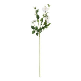 Haste Rosa Chinesa 7 cm c/ 7 - 75 cm - Branco - Toque SEDA
