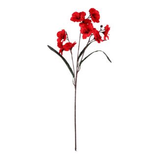 Haste Orquídea 7 cm c/ 9 - 80 cm - Vermelho - Toque Acetinado