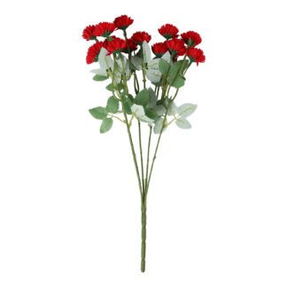 Buquê de Dália de 3,5 cm c/ 15 - 36 cm Vermelho - Toque Acetinado