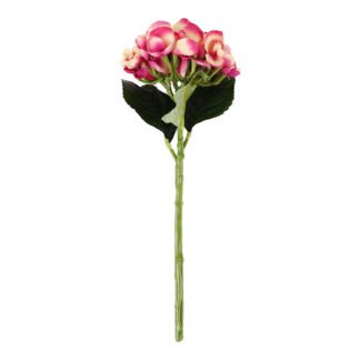 Buquê de Hortências 12 cm - 31 cm - Rosa - Toque Acetinado
