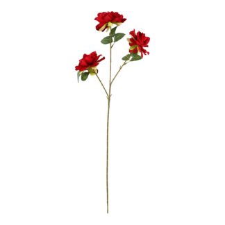 Haste de Gardênia 9 cm c/ 3 - 60 cm - Vermelho - Toque SEDA