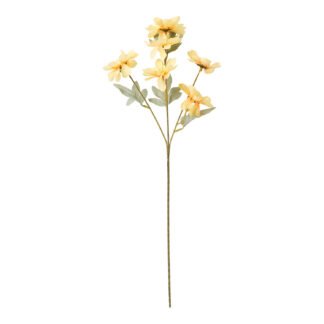 Haste Crisântemo 9 cm c/6 - 60 cm - Amarelo - Toque SEDA
