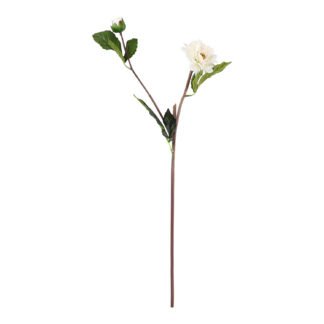 Crisântemo Oriental 9 cm c/ Botão- 65 cm - Branco - Toque Acetinado