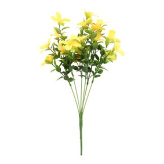 Buquê de Flor do campo 4,5 cm c/ 18 - 30 cm - Amarelo - Toque Acetinado