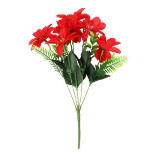 Buquê de Crisântemo 8,5 cm c/ 6 - 35 cm - Vermelho - Toque Acetinado