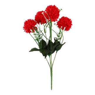 Buquê de Cravo 6,5 cm c/ 5 - 35 cm - Vermelho - Toque Acetinado