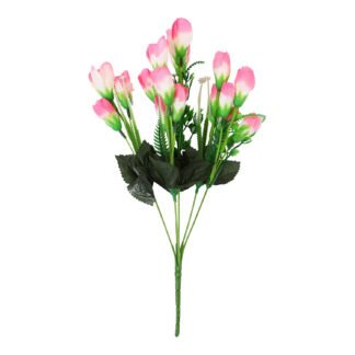 Buquê de Tulipa 1,5 cm c/ 18 - 35 cm- Rosa - Toque Acetinado
