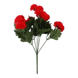 Buquê de Cravo 4 cm c/ 7 - 30 cm - Vermelho - Toque SEDA