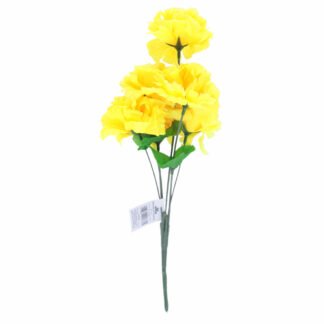 Buquê De Cravo C/ 6 - 30 cm - Amarelo Toque Acetinado