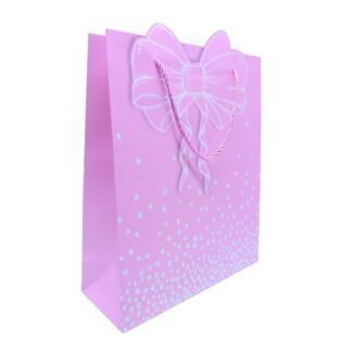 SACOLA PRESENTE 30*12*41.5 - LAÇO ROSA