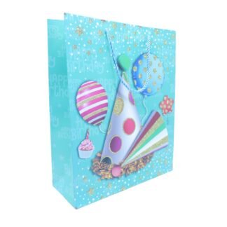 SACOLA PRESENTE 30*12*41.5 - ANIVERSARIO AZUL