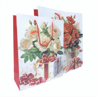 SACOLA PRESENTE 26*10*32 - ROSAS SORTIDAS