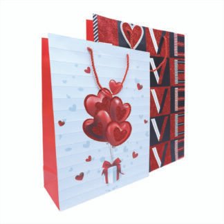 SACOLA PRESENTE 18*10*23 - LOVE E CORAÇÃO SORTIDO