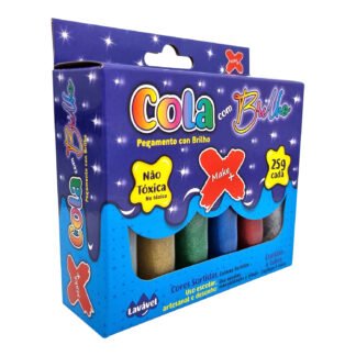 Cola Colorida C/ Glitter 6 cores 25g