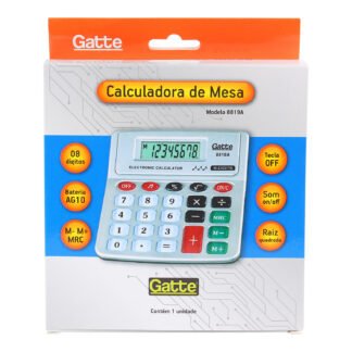 CALCULADORA - 8 DIGITOS (8819A) 125x122x27 - Pilha - Cinza (Não acompanha pilha)