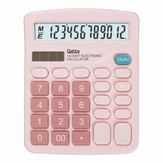 CALCULADORA - 12 DIGITOS (8837B-C) 149x120x48 - Solar e Pilha AA - ROSA CLARO