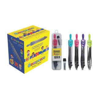 COMPASSO ESCOLAR METAL - DISPLAY C/ 24 - Comprimento: 11.5cm - Diâmetro máximo: 300mm