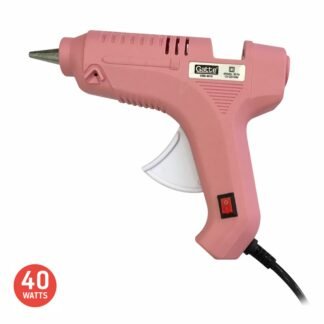 Pistola p/ cola quente Grande 40W - Blister Bivolt - Prof Botao Off - Rosa