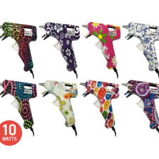 Pistola p/ cola quente Pequena 10W - Blister - Bivolt - Estampado Fantasia (mesclado 8 estampas)