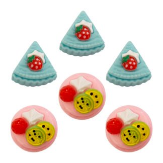 Charms para decoração 20mm - Tortinhas c/ 6 und
