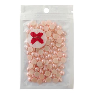 Pedra Decorativa - Meia Perola Abs 8Mm - 17 Grs - Rose