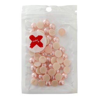 Pedra Decorativa - Meia Perola Abs 10Mm - 17 Grs - Rose