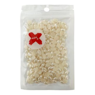 Pedra Decorativa - Meia Perola Abs Gota 8Mm - 17 Grs - Champagne