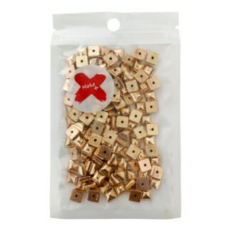 Pedra Decorativa - Chaton Quadrado 8Mm - 17 Grs - Dourado