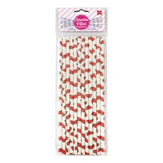 Canudo de Papel 6mmx200mm c/ 12 und - Melancia