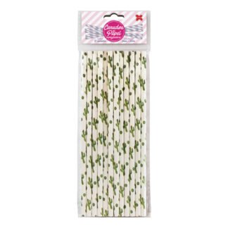 Canudo de Papel 6mmx200mm c/ 12 und - Cacto
