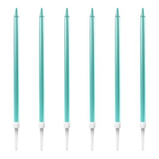 Vela Palito Gd 0,5x13 cm Verde Luxo c/ 6