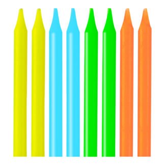Vela Palitinho 0,5X6 cm Neon c/ 24