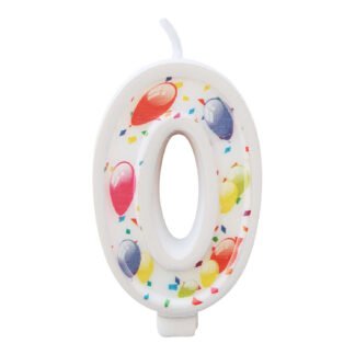Vela Estampada 9,5 cm Balãozinho "0"