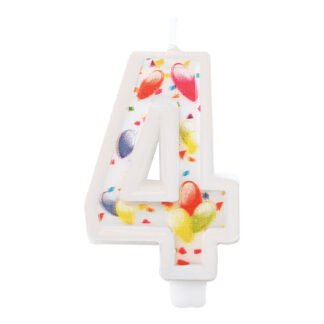 Vela Estampada 9,5 cm Balãozinho "4"