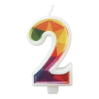 Vela Estampada 9,5 cm Colorida "2"