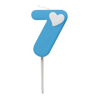Vela Baby 4,5 cm Azul "7"