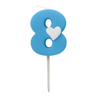 Vela Baby 4,5 cm Azul "8"