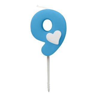 Vela Baby 4,5 cm Azul "9"
