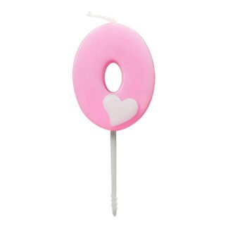 Vela Baby 4,5 cm Rosa "0"